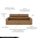 Ver imagem 4 de Sofá Retrátil 3 Lugares 204cm 2 Módulos Nero com USB Couro Caramelo G52 - Gran Belo