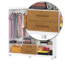 Ver imagem 6 de Guarda-Roupa 6 Portas 2 Gavetas com Pés Aurora Marrom/Branco/Cinamomo