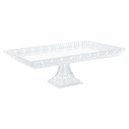 Prato para Bolo de Cristal Janine 29,5cm X 19,5cm - 1