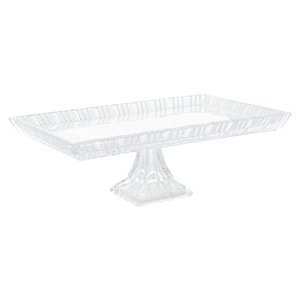 Prato para Bolo de Cristal Janine 29,5cm X 19,5cm