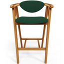 Ver imagem 6 de Kit 03 Banquetas Alta Cozinha Bancada Bar Sala de Jantar Fixa Cecília L02 Suede Verde Musgo - Lyam D
