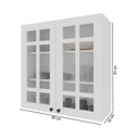 Ver imagem 3 de Armário Aéreo Cozinha 80 cm Bariloche 2 Portas com Vidro 100% MDF 6225.18 Branco - Indekes