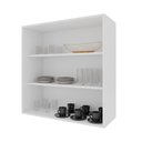 Ver imagem 2 de Armário Aéreo Cozinha 80 cm Bariloche 2 Portas com Vidro 100% MDF 6225.18 Branco - Indekes