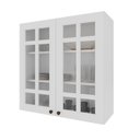 Ver imagem 1 de Armário Aéreo Cozinha 80 cm Bariloche 2 Portas com Vidro 100% MDF 6225.18 Branco - Indekes