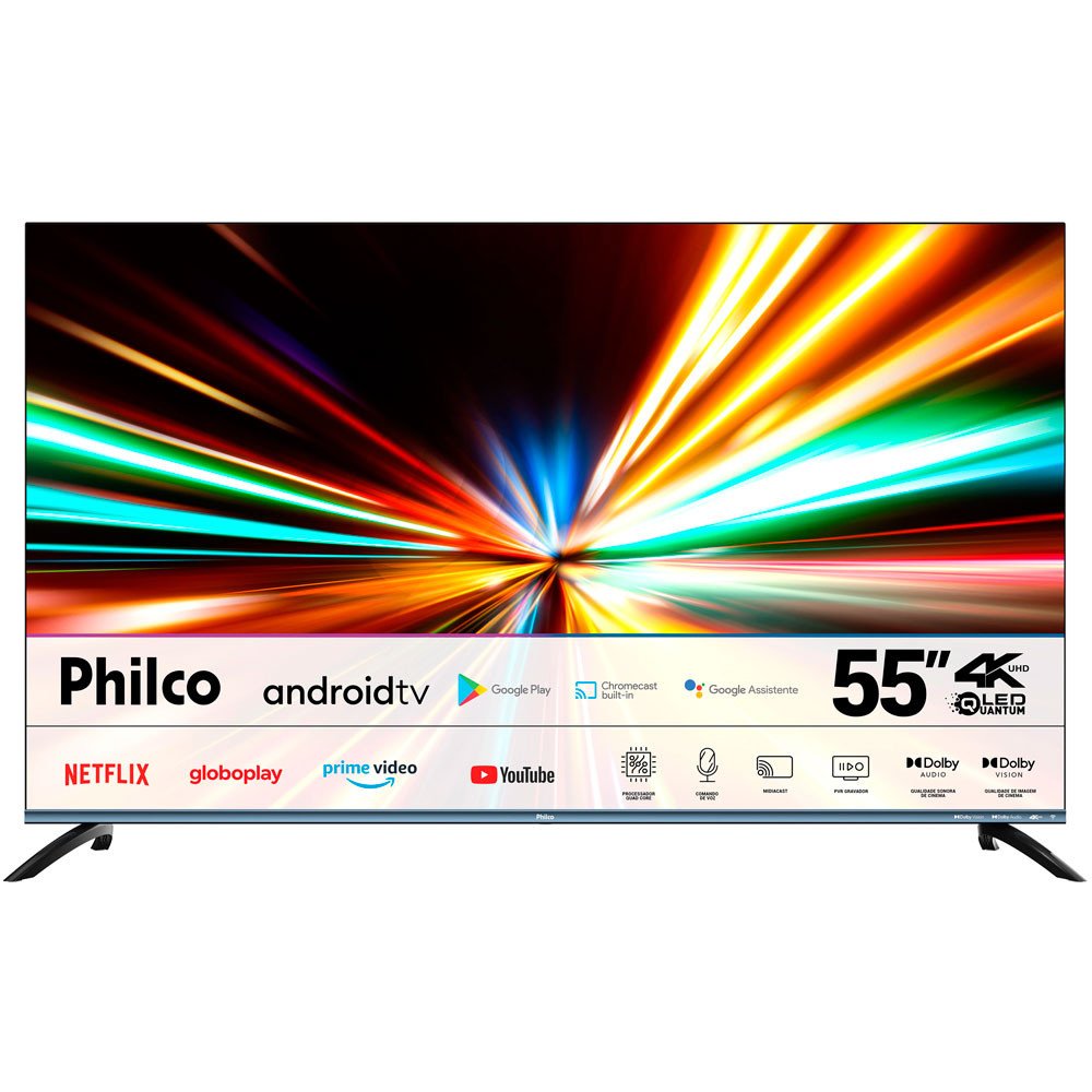 Smart TV QLED 4K 55 Polegadas Philco - 2