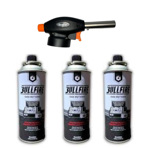 Kit Maçarico À Gás Portátil Ia20 Bestfer e 3 Gases Bullfire
