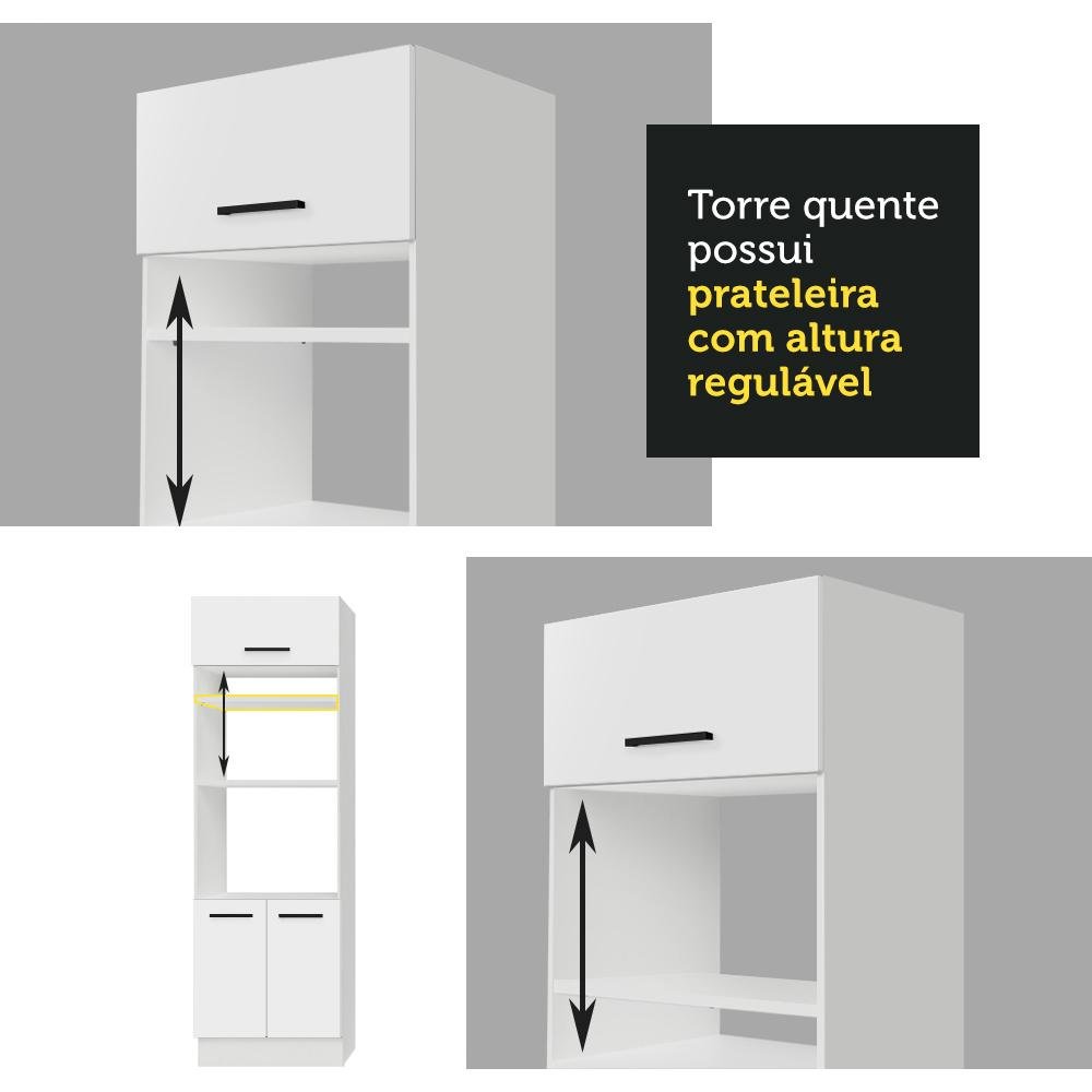 Armário de  Cozinha Completa 270cm Branco Agata Madesa 07 - 10