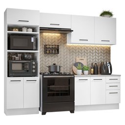 Armário de  Cozinha Completa 270cm Branco Agata Madesa 07 - 3