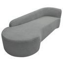 Ver imagem 5 de Kit Sofá Curvo França 180cm L.e e Poltrona Luiza Max Conforto, Bouclé Cinza