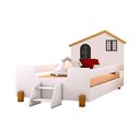 Ver imagem 3 de Cama Montessoriana Infantil Juvenil Belissima Preta - Branca e Mel - Branco