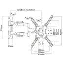 Ver imagem 2 de Suporte Articulado para Tv de 26 a 55 com Braço Longo Kma28-443l