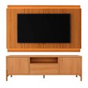 Ver imagem 1 de Rack Bancada com Painel para TV de até 75 100% MDF Holanda Jequitiba