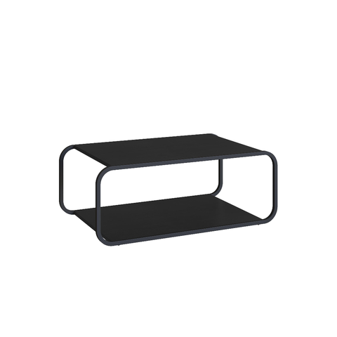 Mesa de Centro Luna 80cm Pé Metal - Nero/preto