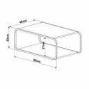Ver imagem 3 de Mesa de Centro Luna 80cm Pé Metal - Nero/preto
