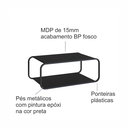 Ver imagem 5 de Mesa de Centro Luna 80cm Pé Metal - Nero/preto