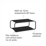 Mesa de Centro Luna 80cm Pé Metal - Nero/preto - 5