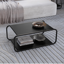 Ver imagem 2 de Mesa de Centro Luna 80cm Pé Metal - Nero/preto