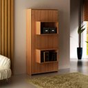 Ver imagem 2 de Cama Solteiro Multifuncional Articulável Vertical com Nichos: Amêndoa