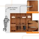 Ver imagem 5 de Guarda Roupa Casal Atacama Mdf 8 Portas 4 Gavetas e 8 Prateleiras Moderna Mobília