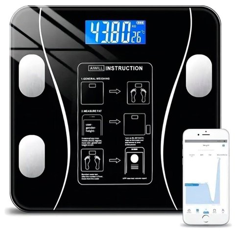 Balança Corporal Inteligente Digital para Análise Corporal e Medição de Peso Variado
