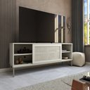 Ver imagem 2 de Rack para Tv até 55 Polegadas Heron 1 Porta Off White - Panorama Móveis