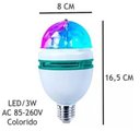 Ver imagem 2 de Lampada Led Rgb Colorida Festa Giratória Globo