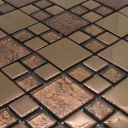 Pastilha de Vidro Cristal Cobre Efeito Metalizado 30x30cm - 4