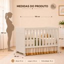 Ver imagem 4 de Berço 3 em 1 para Colchão 130x 70cm 100% MDF Katatau Areia Bege
