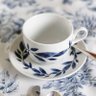 Xícara para Café Blue Pottery com Pires Blue Gardenia - 3