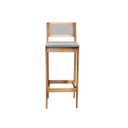 Ver imagem 3 de Kit 6 Banquetas Assento Encosto Estofado em Linho Hellen:mel com Linho Prata