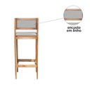 Ver mais imagens de Kit 6 Banquetas Assento Encosto Estofado em Linho Hellen:mel com Linho Prata