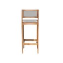 Ver imagem 5 de Kit 6 Banquetas Assento Encosto Estofado em Linho Hellen:mel com Linho Prata