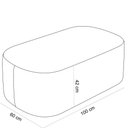 Ver imagem 5 de Kit 02 Puffs Decorativos Orgânicos para Living Quarto 100cm Doha W01 Couríssimo Canela - Lyam
