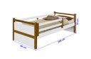 Ver imagem 2 de Cama Solteiro Bianca com Proteção Lateral e Auxiliar Branco / Mel Casa e Bebê Shop