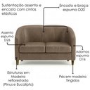 Ver imagem 5 de Poltrona Namoradeira 2 Lugares Aura 120 cm Pes Madeira Courino Tcs 729 Moll