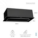 Ver imagem 7 de Coifa de Embutir Suggar TP9001PT 90cm Vidro Preto Painel Touch LED 110V
