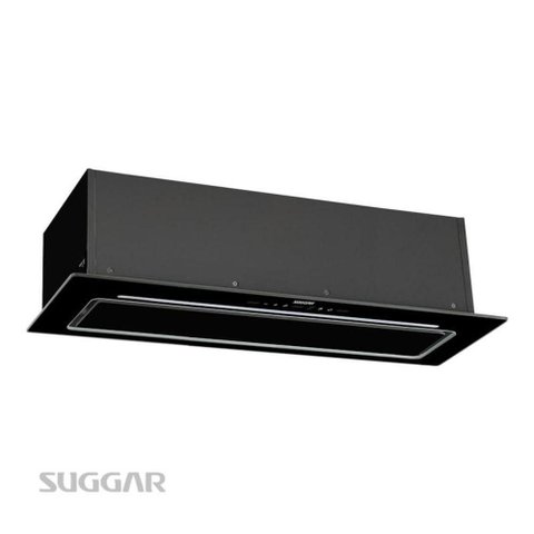 Coifa de Embutir Suggar TP9001PT 90cm Vidro Preto Painel Touch LED 110V