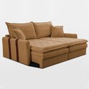 Ver imagem 2 de Sofá Baú sem Caixa Retrátil 1,60m Softgel Bonnie Boucle Caramelo Cama Inbox