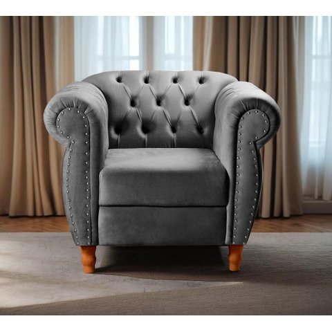 Sofá Nobreza Poltrona Chesterfield Vintage Retrô Clássico
