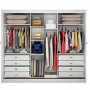 Ver imagem 2 de Guarda Roupa Casal 3 Portas Espelhadas 8 Gavetas Sollo - Móveis Novo Horizonte - Branco