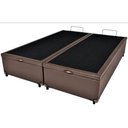 Ver imagem 2 de Cama Box Baú King-size 193x203 Reforçada Fabricação Própria - Corino Marrom