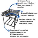 Ver imagem 2 de Fogão Industrial 2 Bocas Baixa Pressão 2QS P5 com Chapa Bifeteira Metalfour