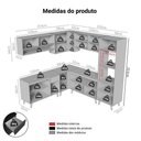 Ver imagem 3 de Armário de Cozinha Completa de Canto 445 Cm Preto Nice Madesa 01