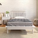 Ver imagem 4 de Cama Solteiro em Madeira Maciça Nordik Branco/Lavado