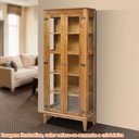 Ver imagem 2 de Cristaleira Bia 2 Portas Cor Amendoa 180 Cm - 62915