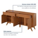 Ver imagem 5 de Buffet para Sala de Jantar Laqueado 100% MDF 4 Portas 172cm Pés em Madeira Maciça Aros