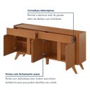 Ver imagem 6 de Buffet para Sala de Jantar Laqueado 100% MDF 4 Portas 172cm Pés em Madeira Maciça Aros