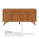 Ver imagem 7 de Buffet para Sala de Jantar Laqueado 100% MDF 4 Portas 172cm Pés em Madeira Maciça Aros