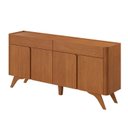 Ver imagem 3 de Buffet para Sala de Jantar Laqueado 100% MDF 4 Portas 172cm Pés em Madeira Maciça Aros