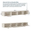 Ver imagem 6 de Rack Ripado com Painel TV até 86 Polegadas Planejado 280x230cm Aruá CabeCasa MadeiraOriginals Marrom/Off White